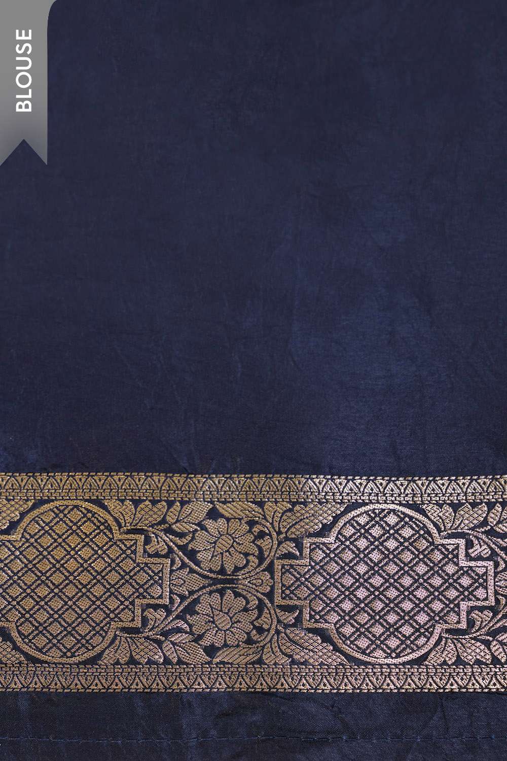 Dark Blue Woven Design Viscose Saree image number null