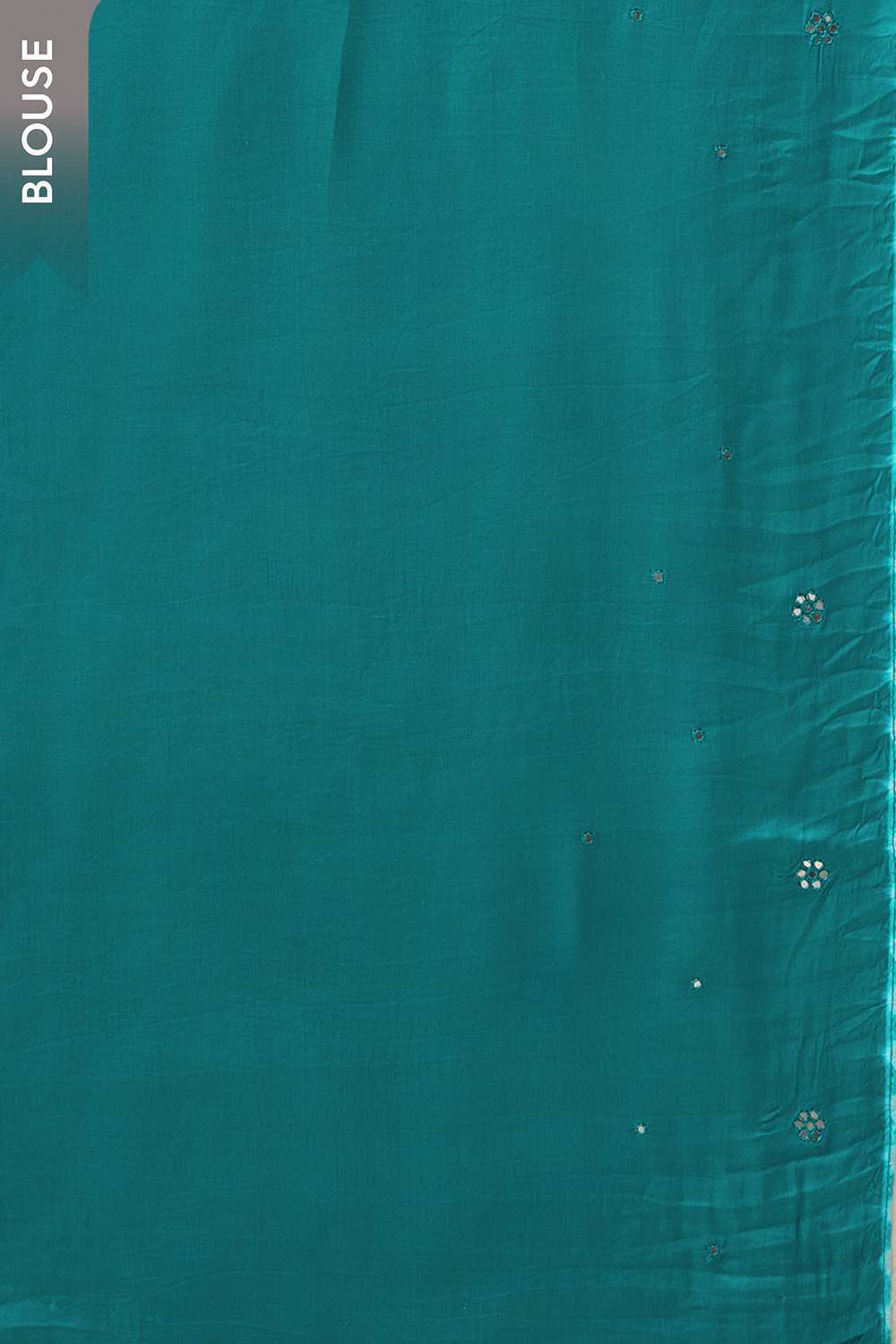 Blue Gujarat Pure Satin Bandhani Embroidered Saree image number null