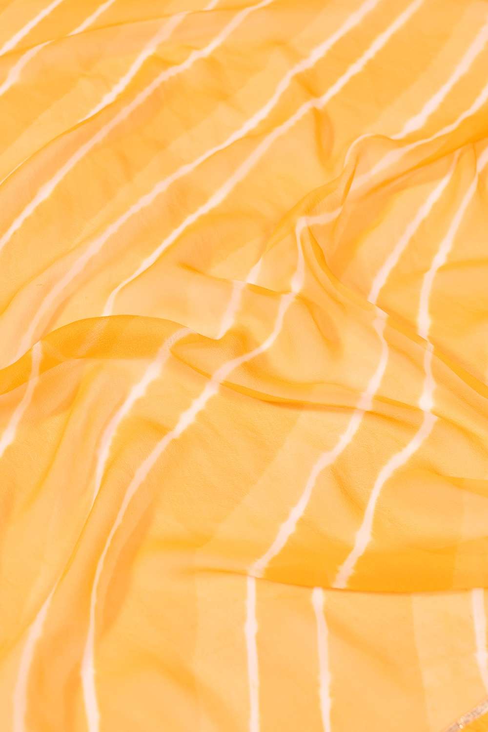 Yellow Rajasthan Pure Silk Georgette Tie and Dye Leheriya Saree image number null