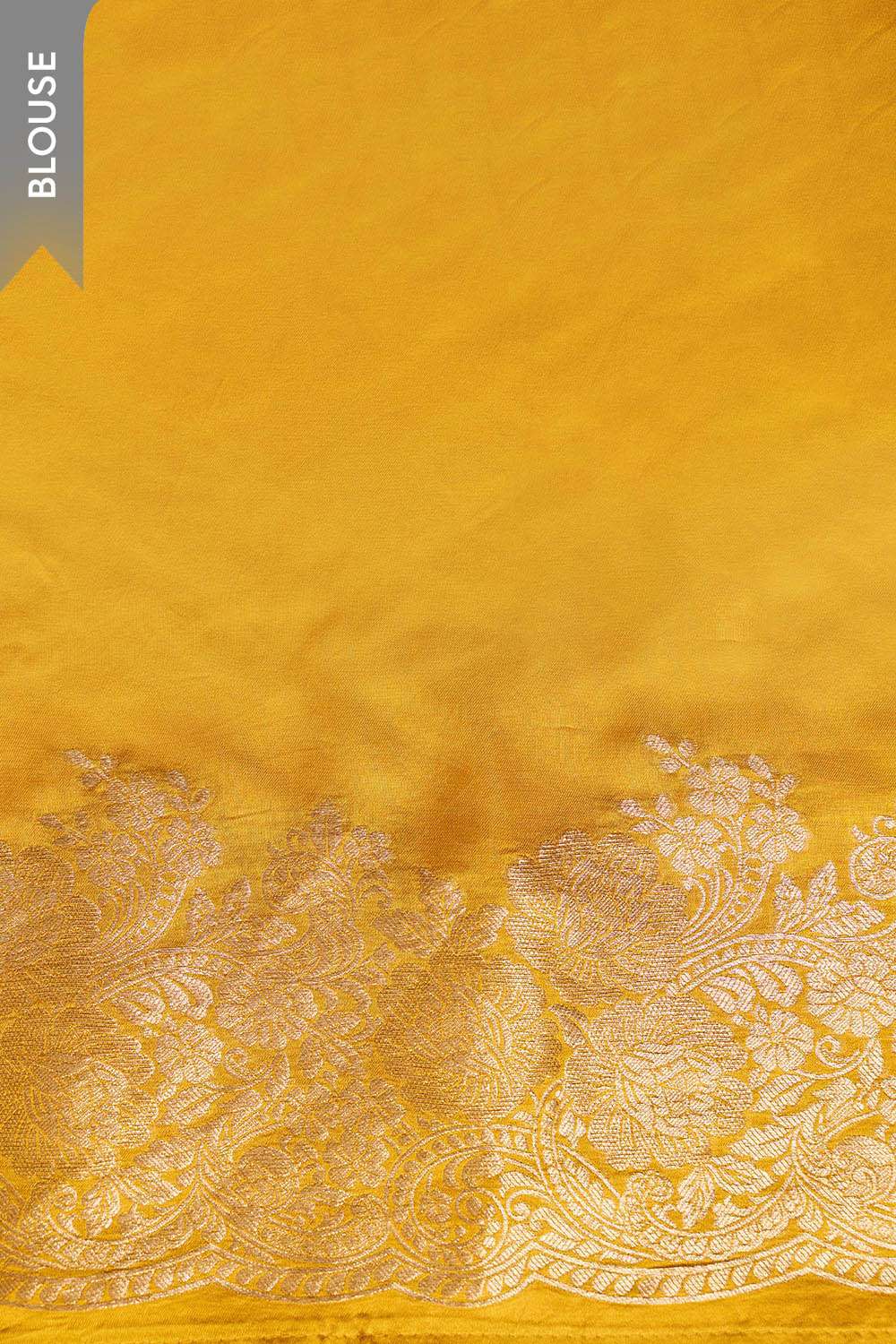 Yellow Woven Pure Viscose Saree image number null