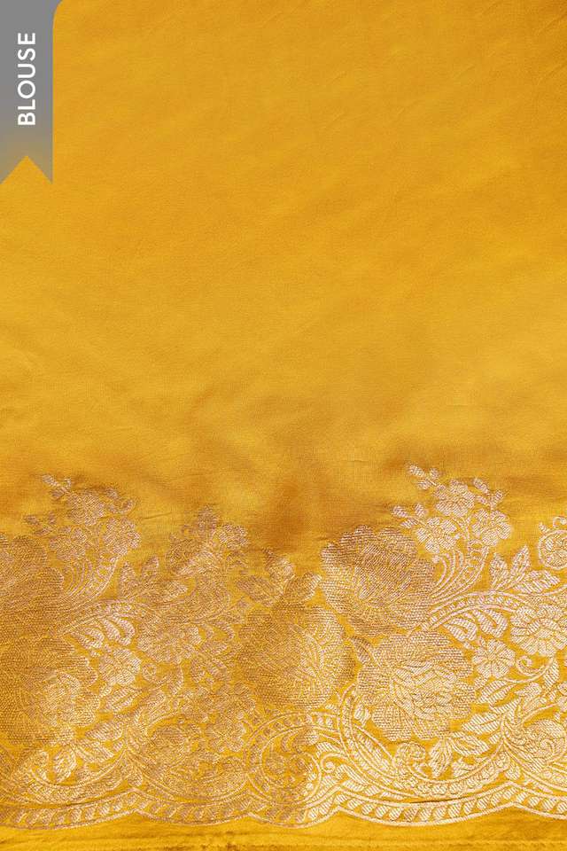 Yellow Woven Pure Viscose Saree thumbnail image number null