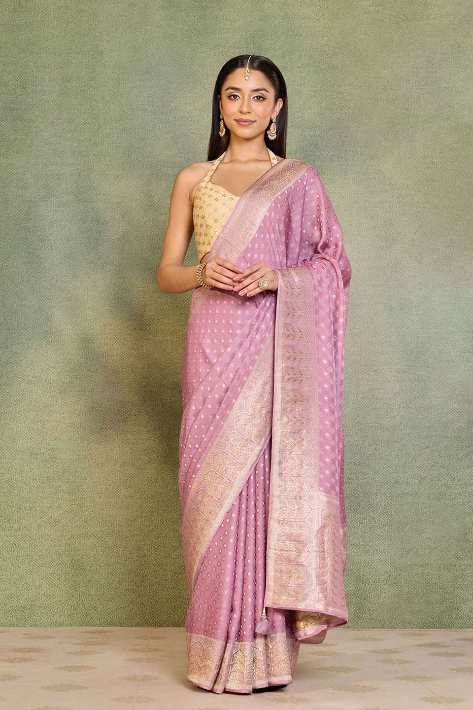 Violet Woven Pure Viscose Saree