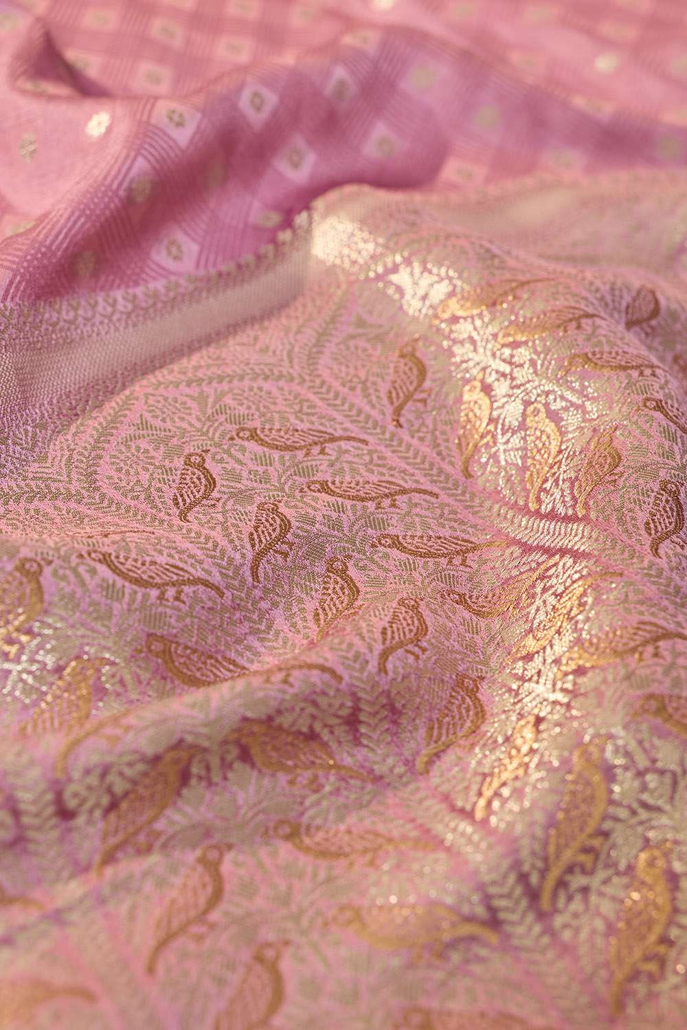 Violet Woven Pure Viscose Saree image number null