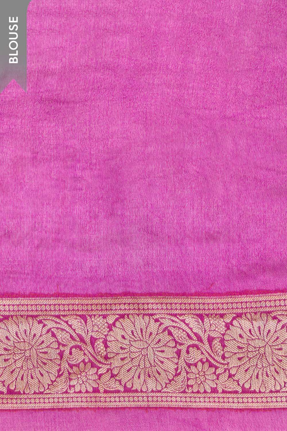 Pink Pure Silk Georgette Cutwork Banarasi Saree image number null