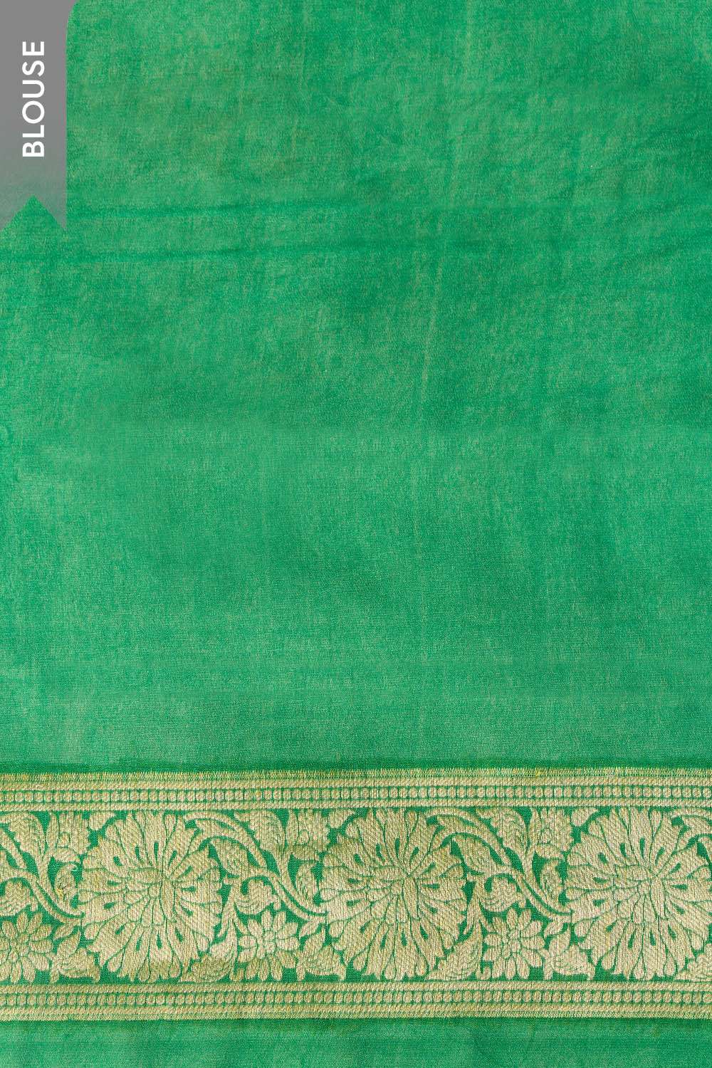 Green Pure Silk Georgette Cutwork Banarasi Saree image number null