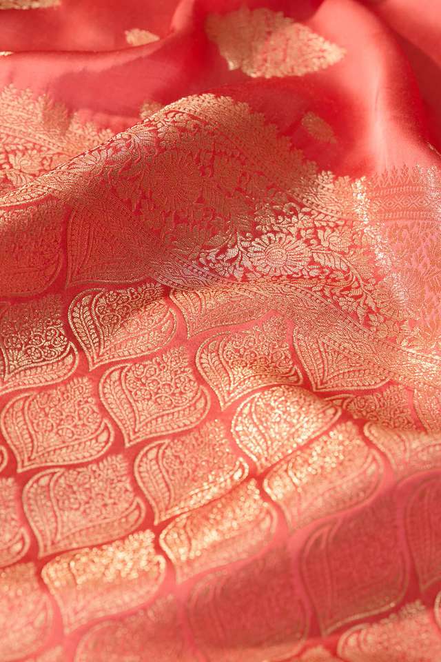 Light Pink Woven Pure Viscose Saree thumbnail image number null