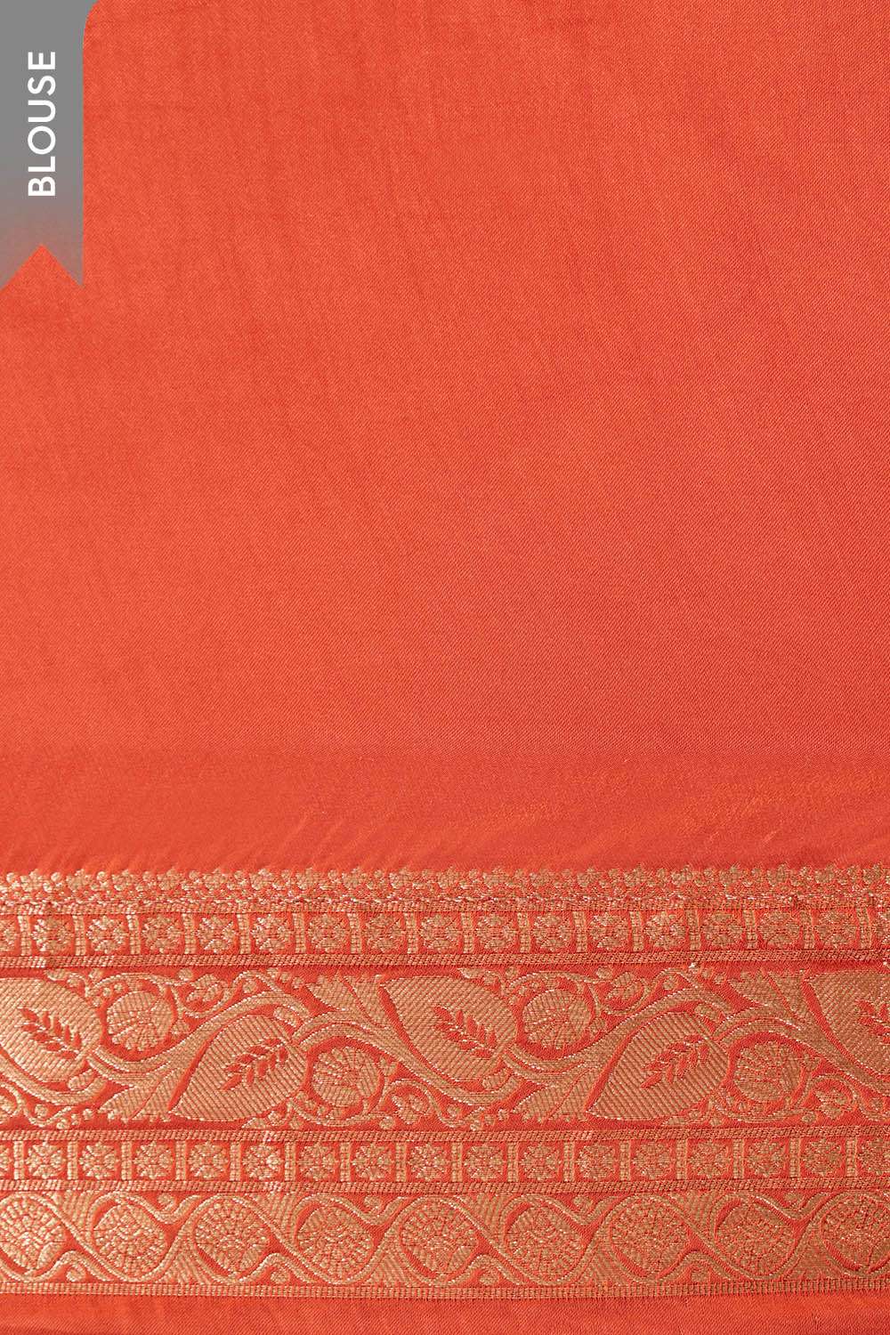 Orange Woven Pure Viscose Saree image number null