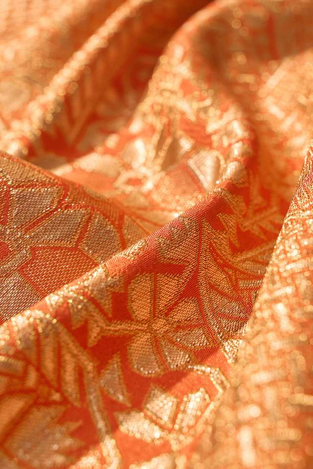 Orange Woven Pure Viscose Saree thumbnail image number null