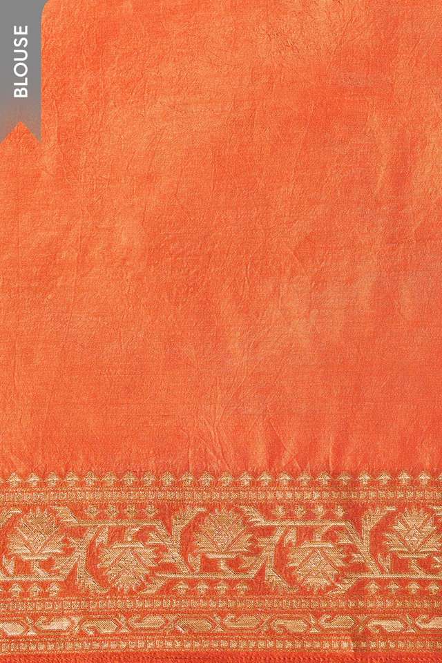 Orange Woven Pure Viscose Saree thumbnail image number null