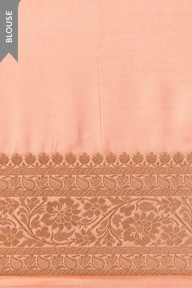 Light Orange Woven Pure Viscose Saree thumbnail image number null