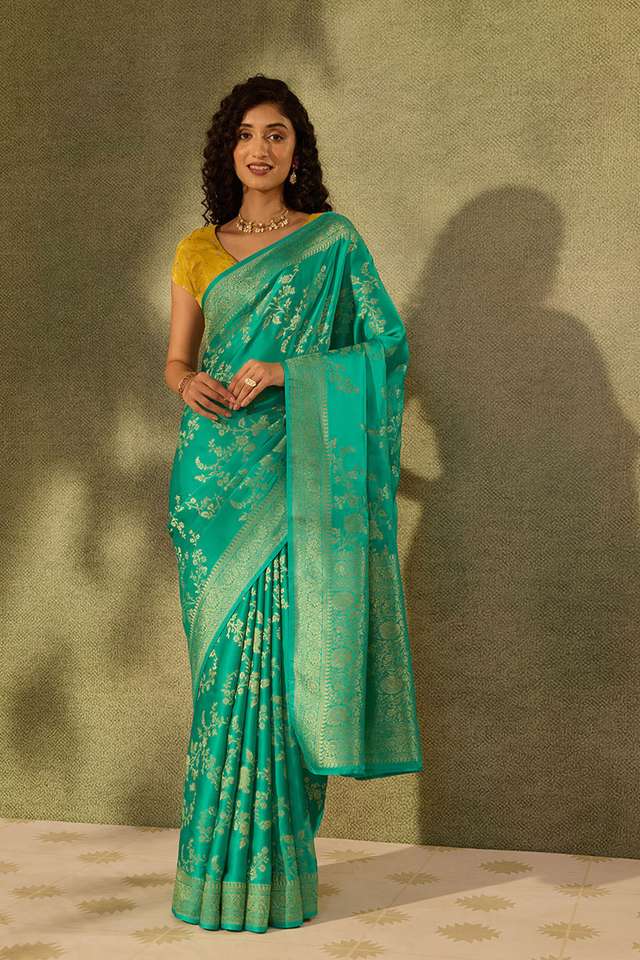 Green Pure Viscose Woven Saree thumbnail image number null
