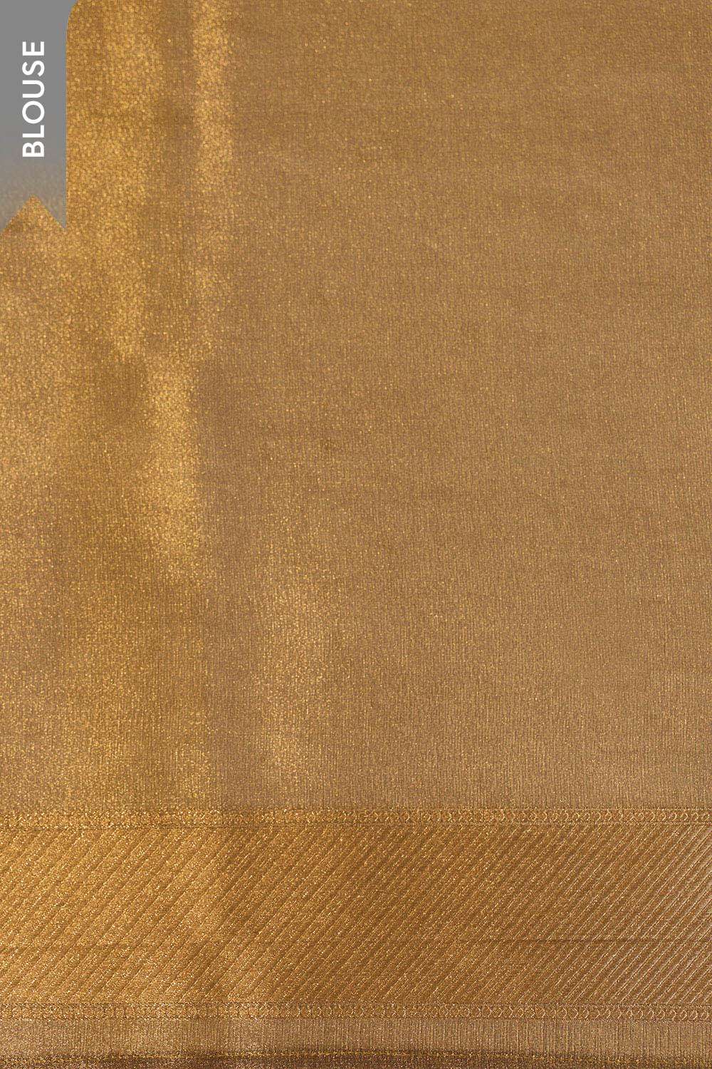 Grey Viscose Tissue Woven Saree image number null