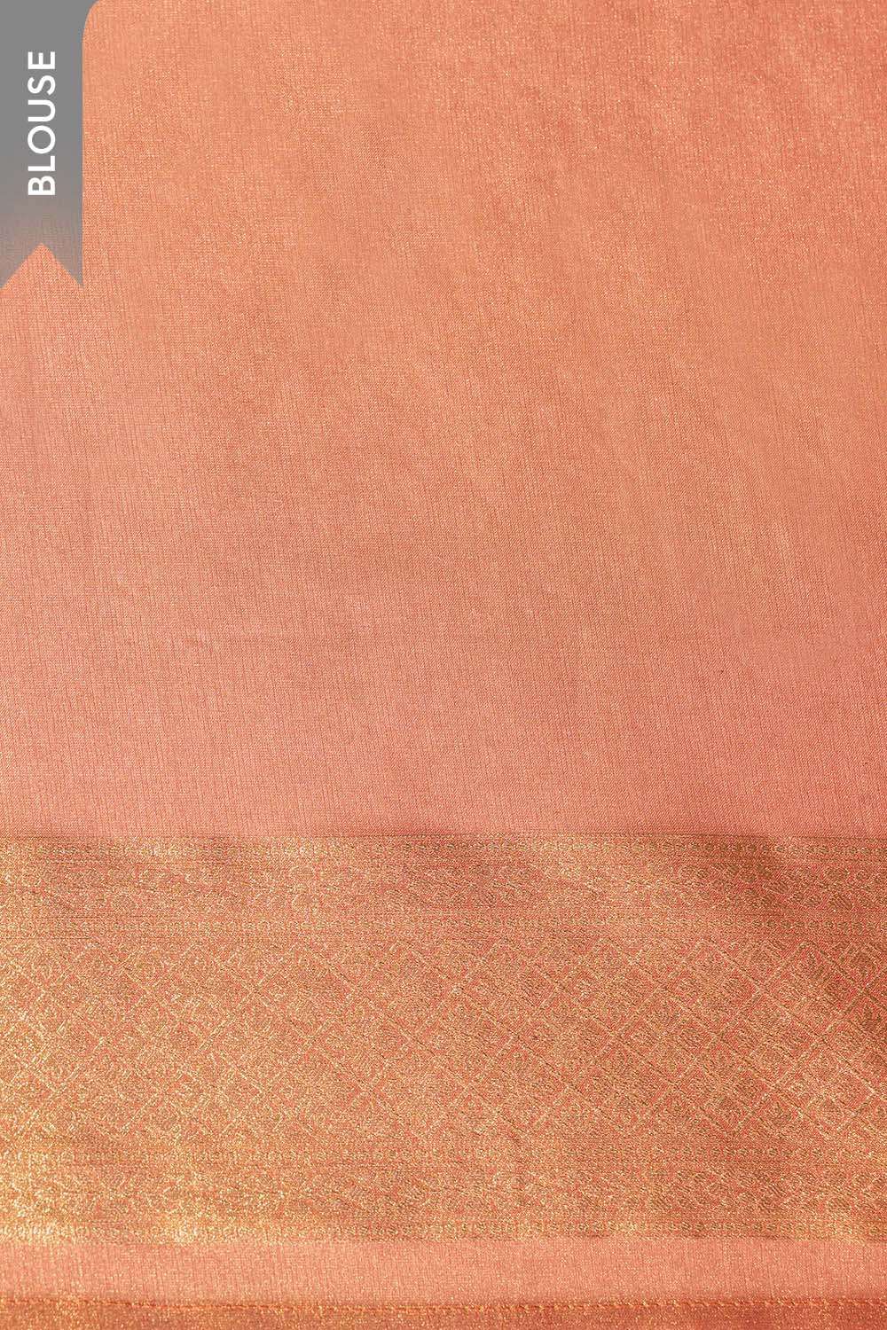 Pink Viscose Tissue Woven Saree image number null