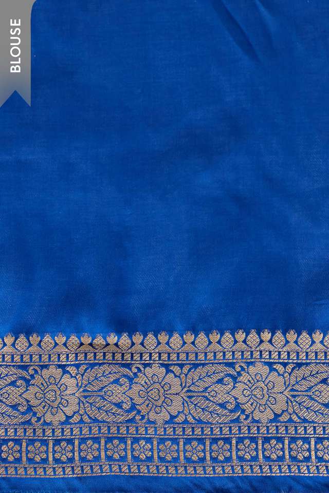 Blue Woven Pure Viscose Saree thumbnail image number null
