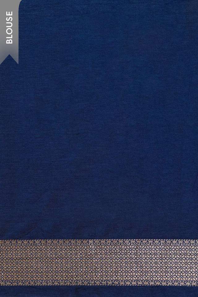 Dark Blue Woven Pure Viscose Saree thumbnail image number null