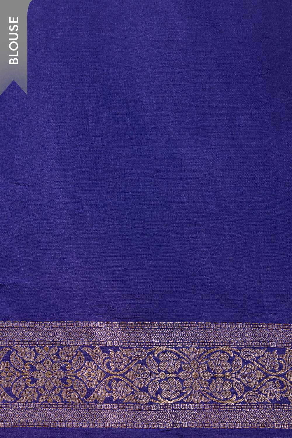 Dark Blue Woven Pure Viscose Saree image number null
