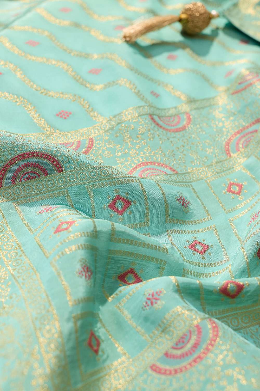 Light Blue Woven Pure Viscose Saree image number null