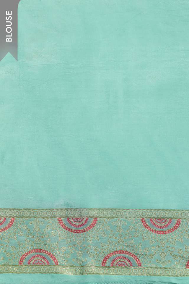 Light Blue Woven Pure Viscose Saree thumbnail image number null
