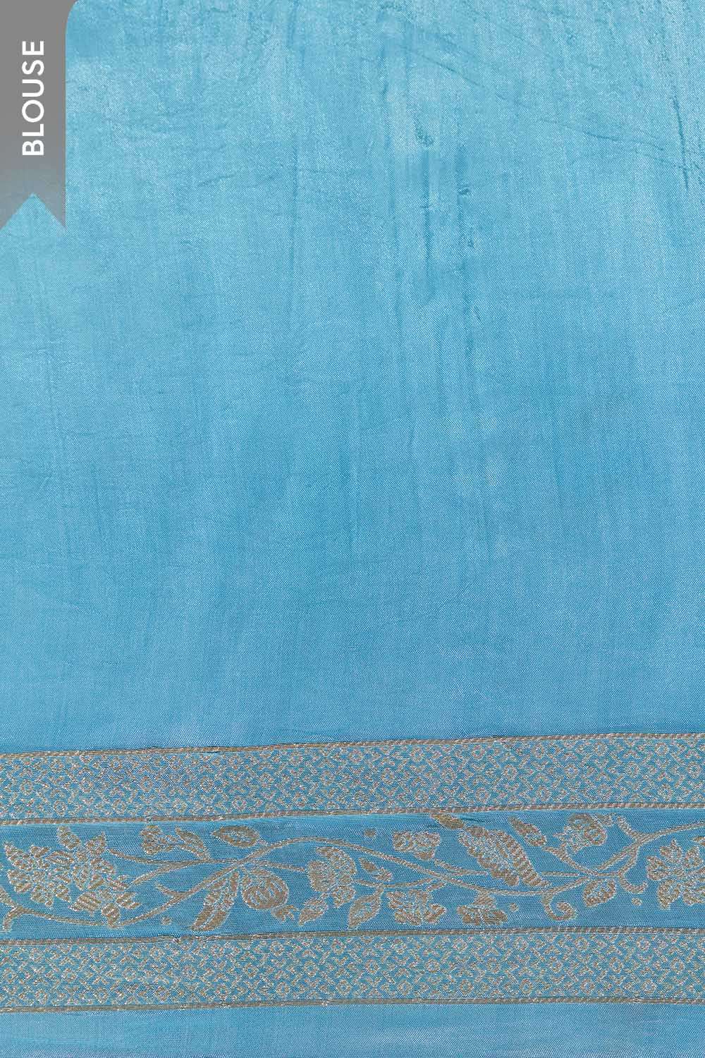 Blue Woven Pure Viscose Saree image number null