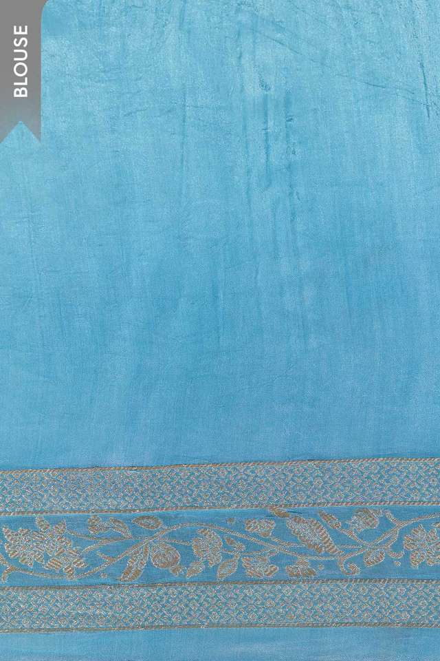 Blue Woven Pure Viscose Saree thumbnail image number null