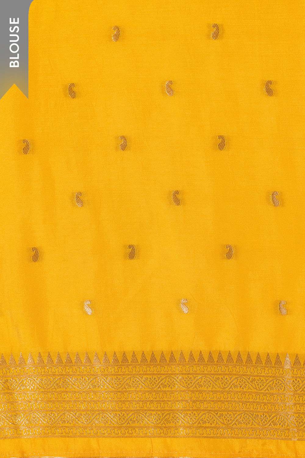 Yellow Woven Pure Viscose Saree image number null