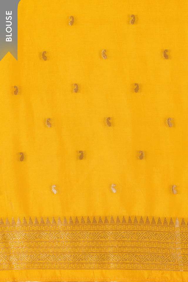 Yellow Woven Pure Viscose Saree thumbnail image number null