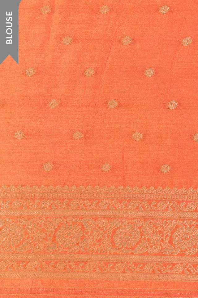 Orange Woven Pure Viscose Saree thumbnail image number null