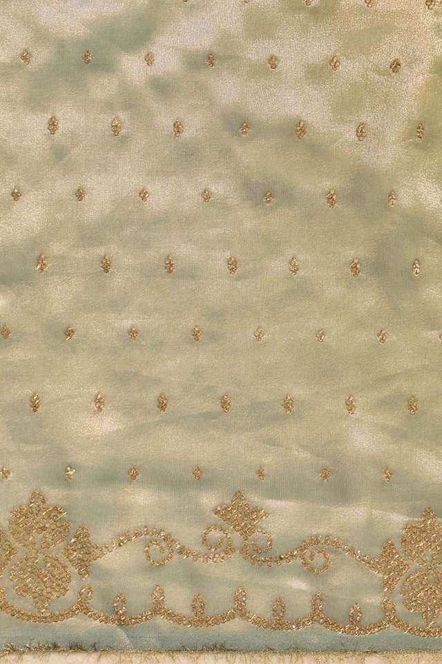 Light Blue Woven Viscose Tissue Saree thumbnail image number null