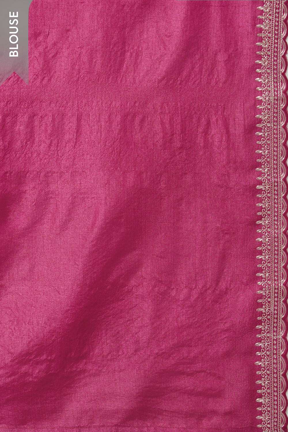 Pink Pure Tussar Silk Embroidered Saree image number null