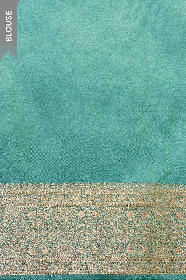 Blue Viscose Satin Tanchoi Saree thumbnail image number null