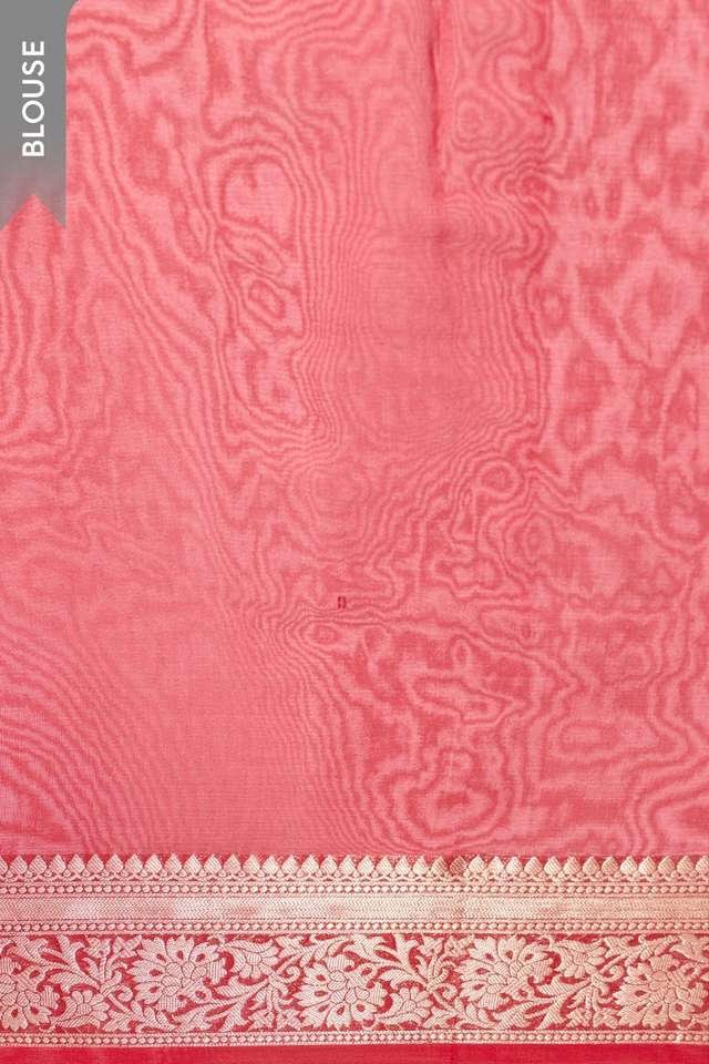Light Orange  Printed Silk Viscose Saree thumbnail image number null