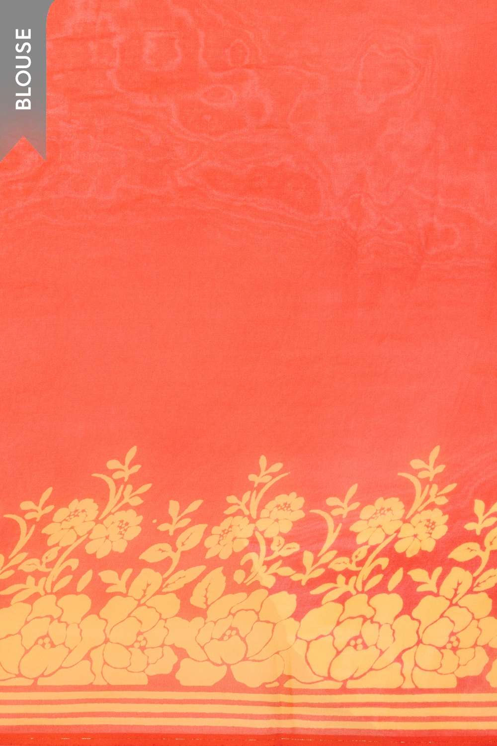 Dark Orange Screen Printed Pure Viscose Saree image number null