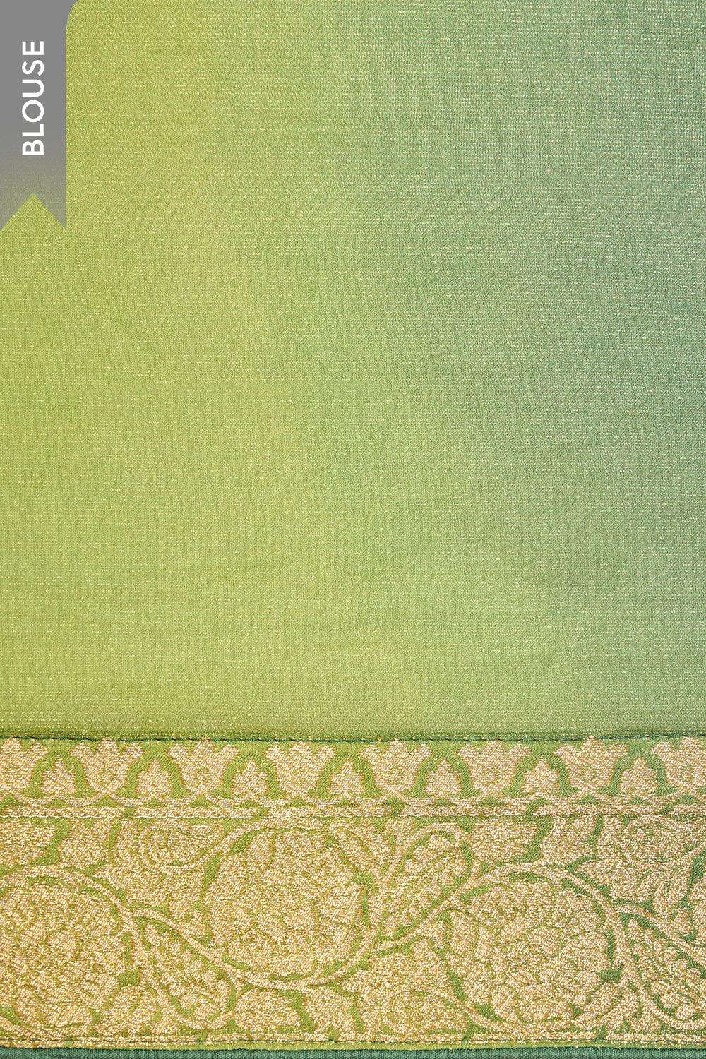 Green  Woven Viscose Tissue Saree image number null