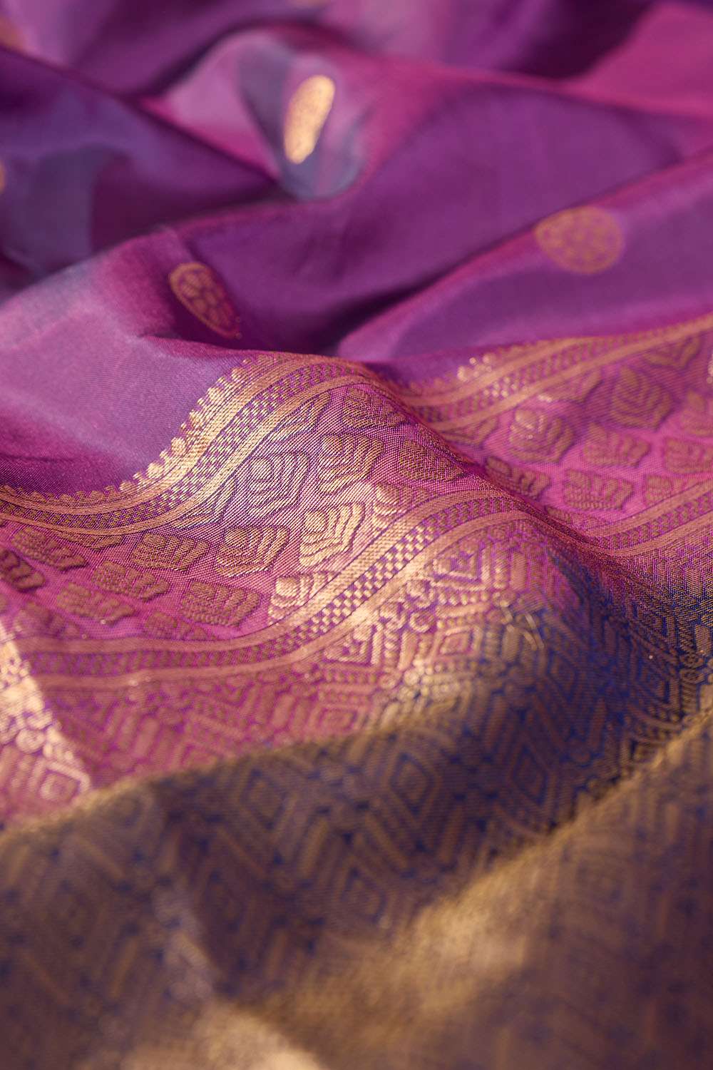 Purple Woven Apsara Silk Viscose Saree image number null