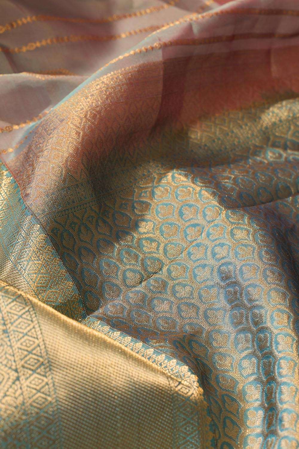 Light Blue Apsara Silk Viscose Woven Saree image number null