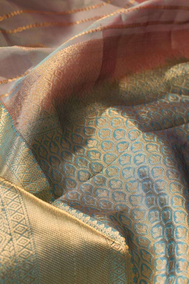 Light Blue Apsara Silk Viscose Woven Saree thumbnail image number null