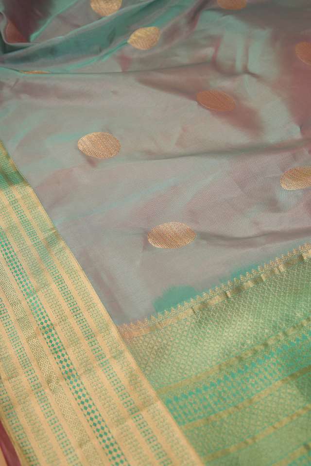 Grey Woven Silk Viscose Saree thumbnail image number null