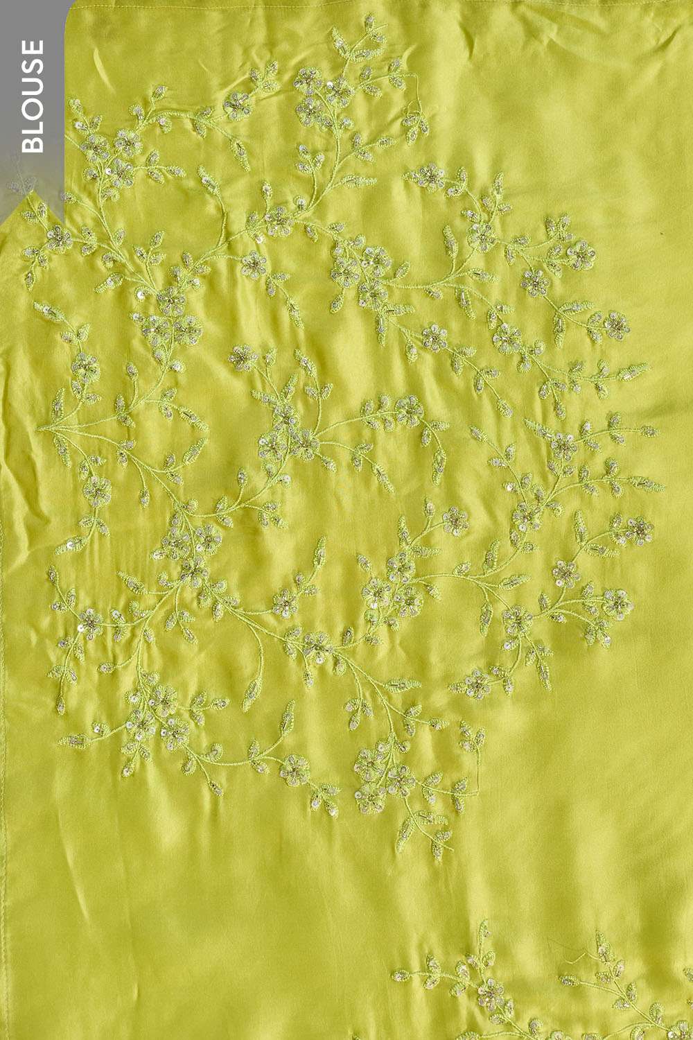 Light Green Viscose Organza Embroidered Saree image number null
