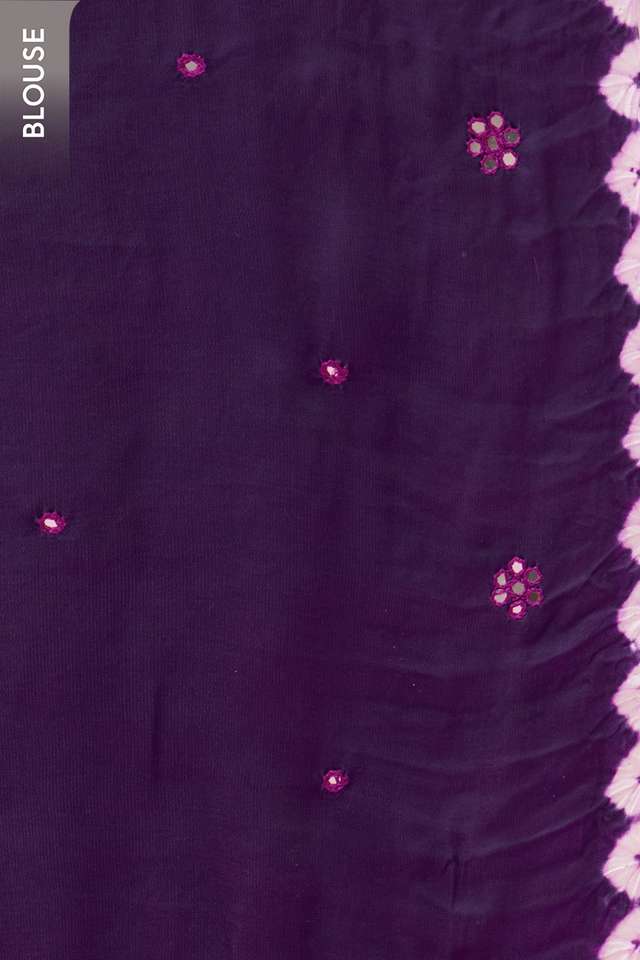 Pink Gujarat Pure Satin Tie & Dye Bandhni Saree thumbnail image number null