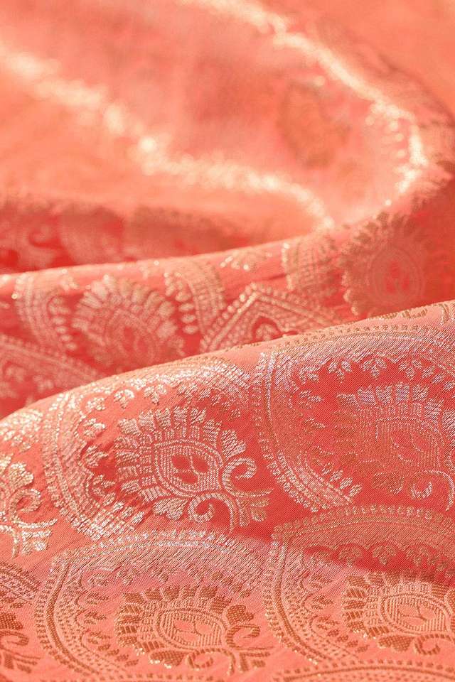 Light Pink Woven Pure Viscose Saree thumbnail image number null