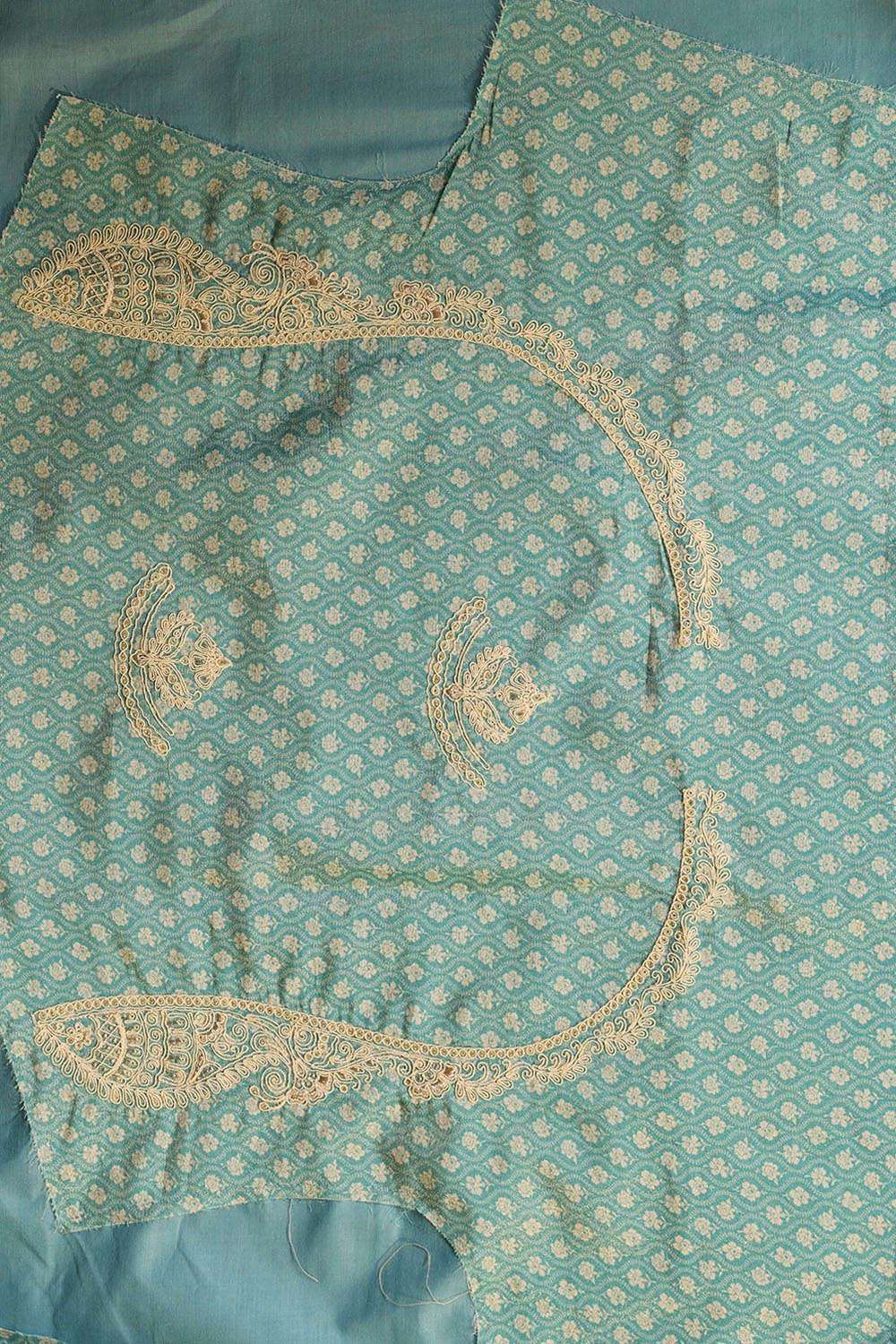 Blue Viscose Tissue Embroidered Saree image number null