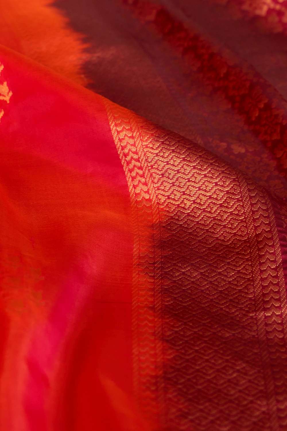 Red Woven Apsara Silk Viscose Saree image number null