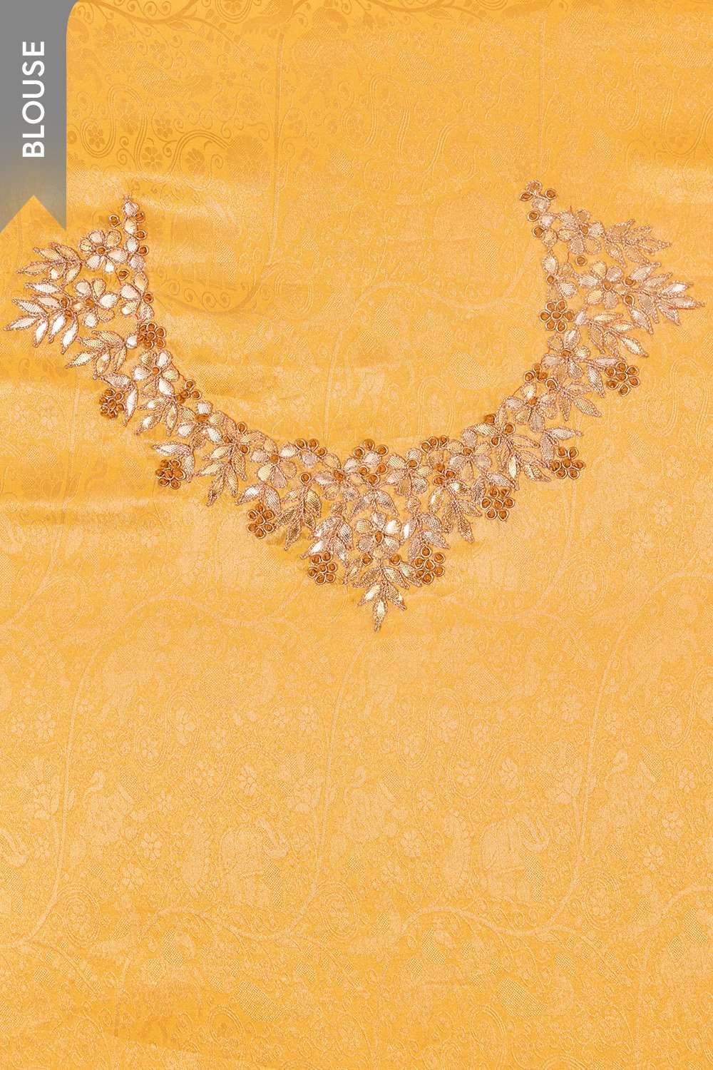 Yellow  Viscose Organza Gotta Patti Saree image number null