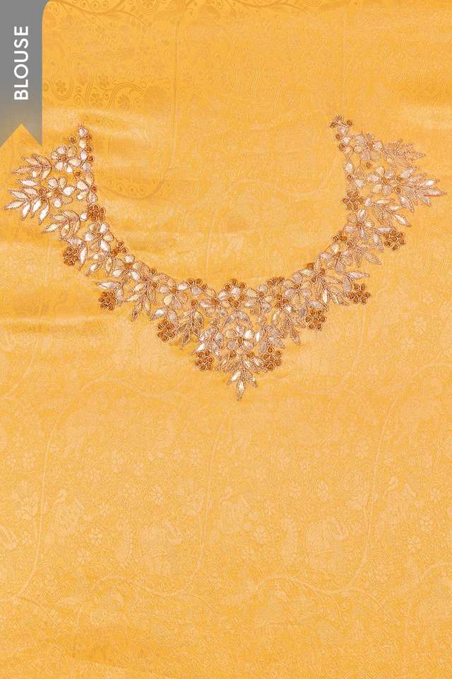 Yellow  Viscose Organza Gotta Patti Saree thumbnail image number null
