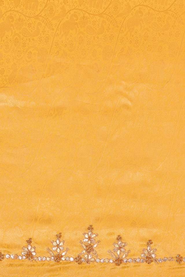Yellow  Viscose Organza Gotta Patti Saree thumbnail image number null