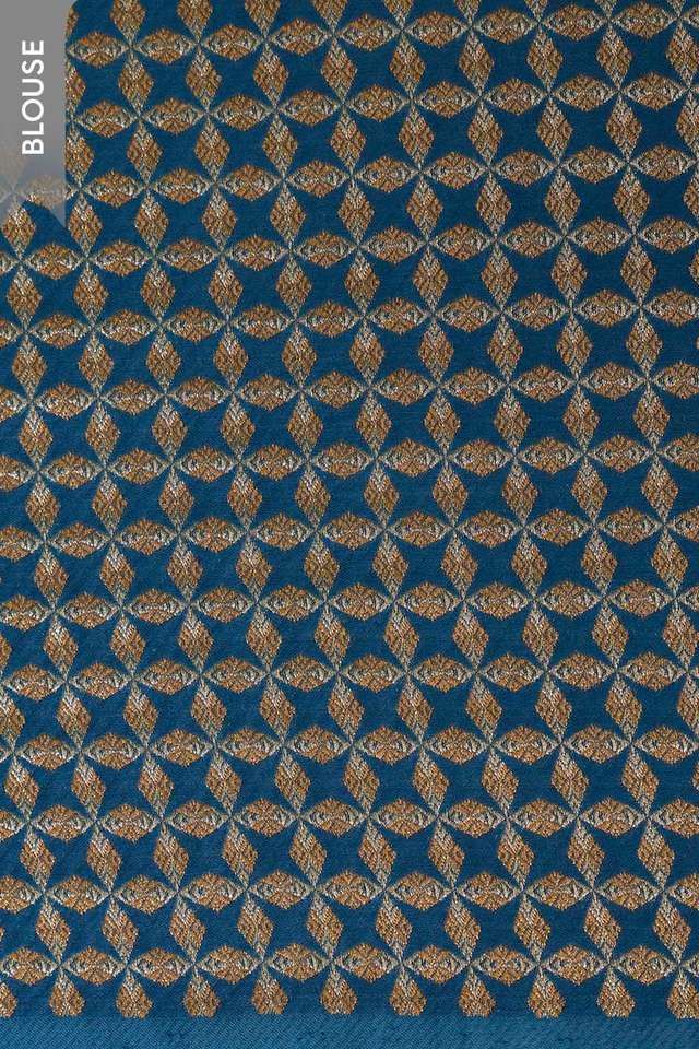 Blue Woven Viscose Tissue Saree thumbnail image number null