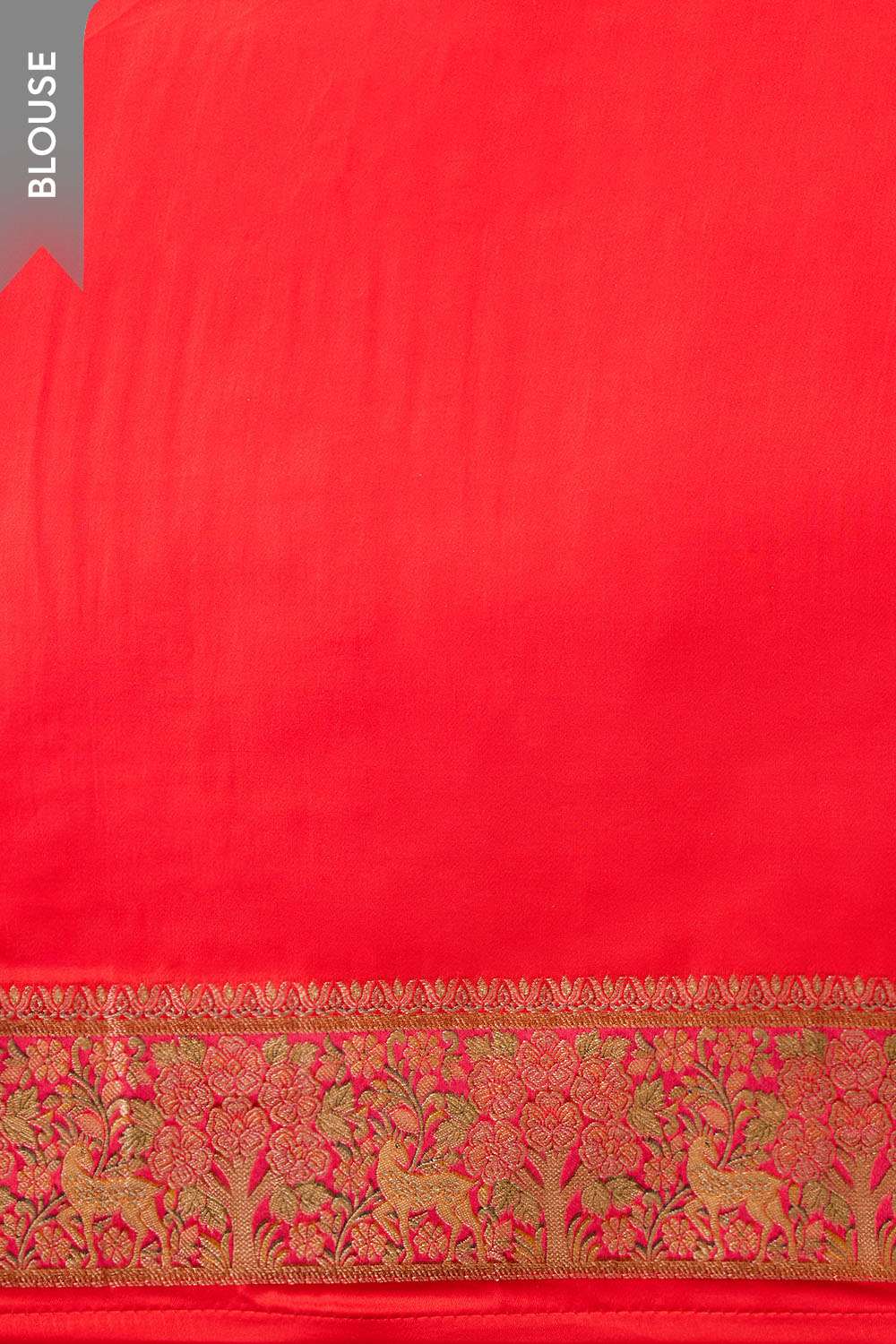 Dark Red Woven Viscose Satin Saree image number null