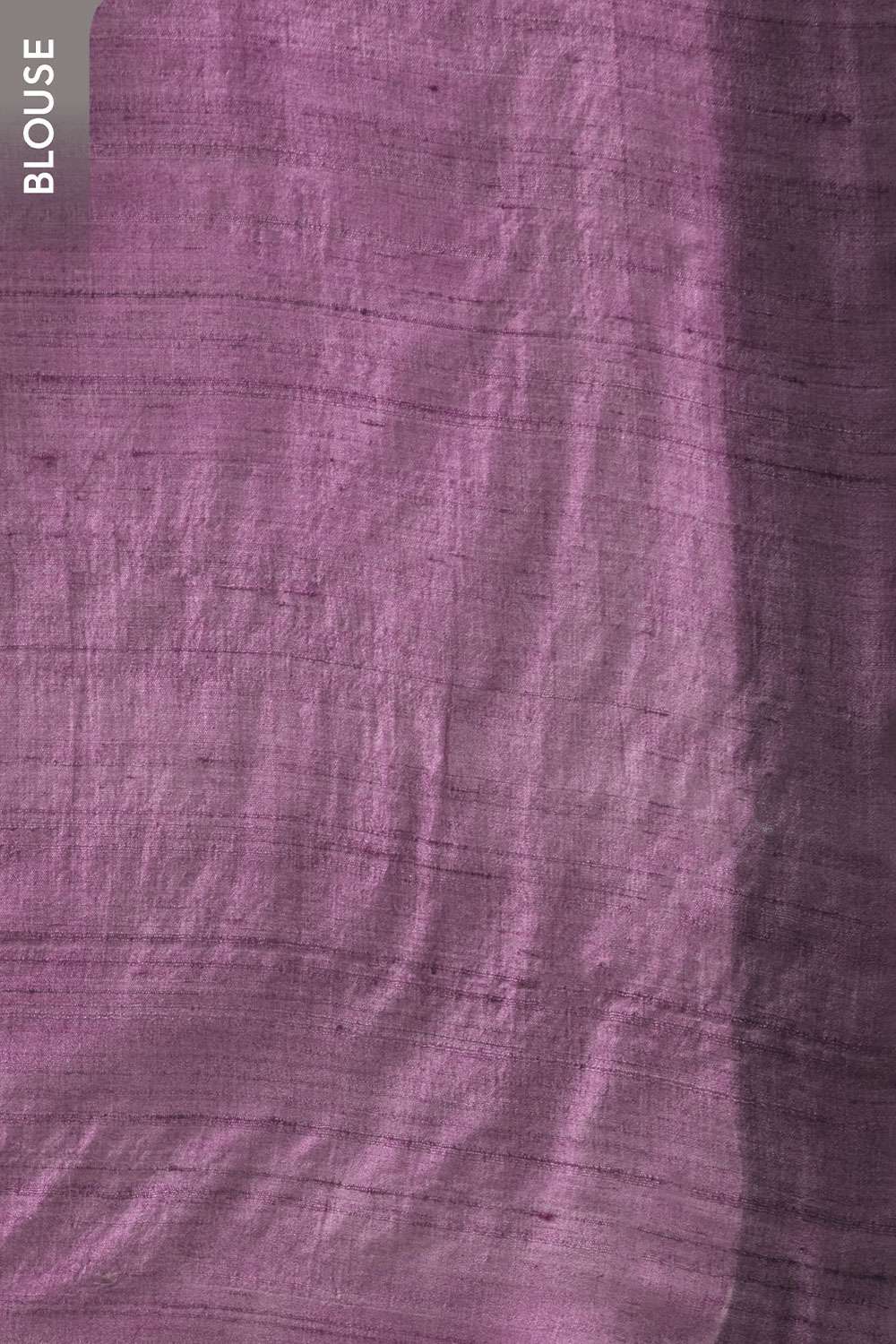 Purple Block Printed Pure Tussar Silk Saree image number null