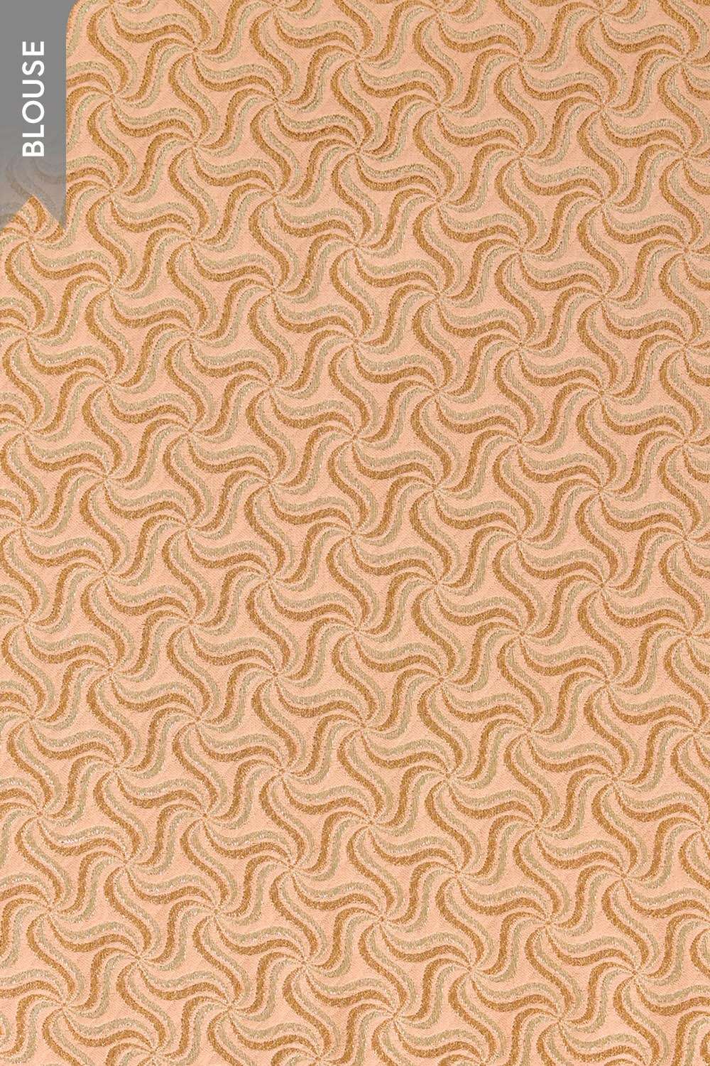 Light Orange Woven Viscose Tissue Saree image number null