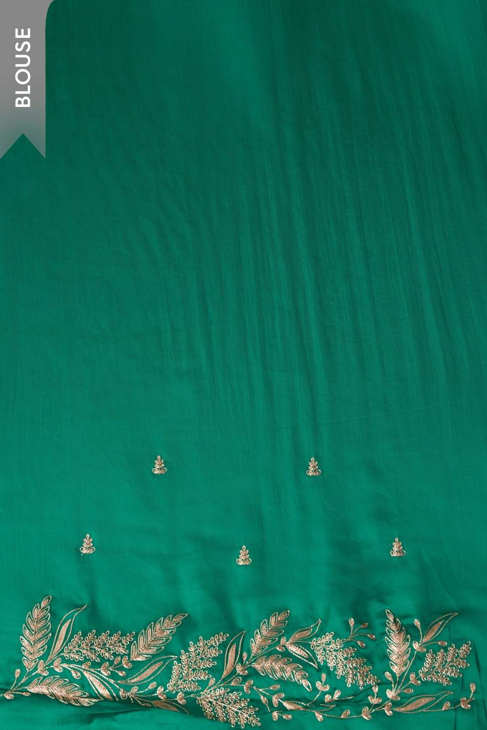 Green  Viscose Satin Embroidered Saree image number null